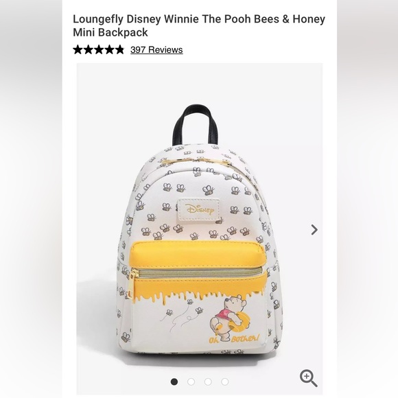 Hot Topic NW Loungefly Disney Winnie The Pooh Bees & Honey Mini Backpack main image 5